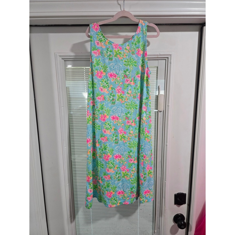 Lilly Pulitzer Disney Parks Etta Dress Lapis Blue Seaing Double Mickey Mouse S